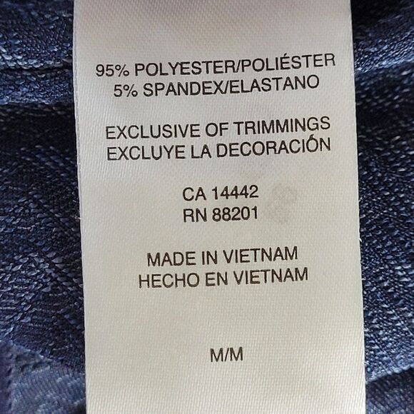 MPG Activewear Skirt M Navy Blue Print Stretch High Low Aline Pockets Athletic - Picture 15 of 15